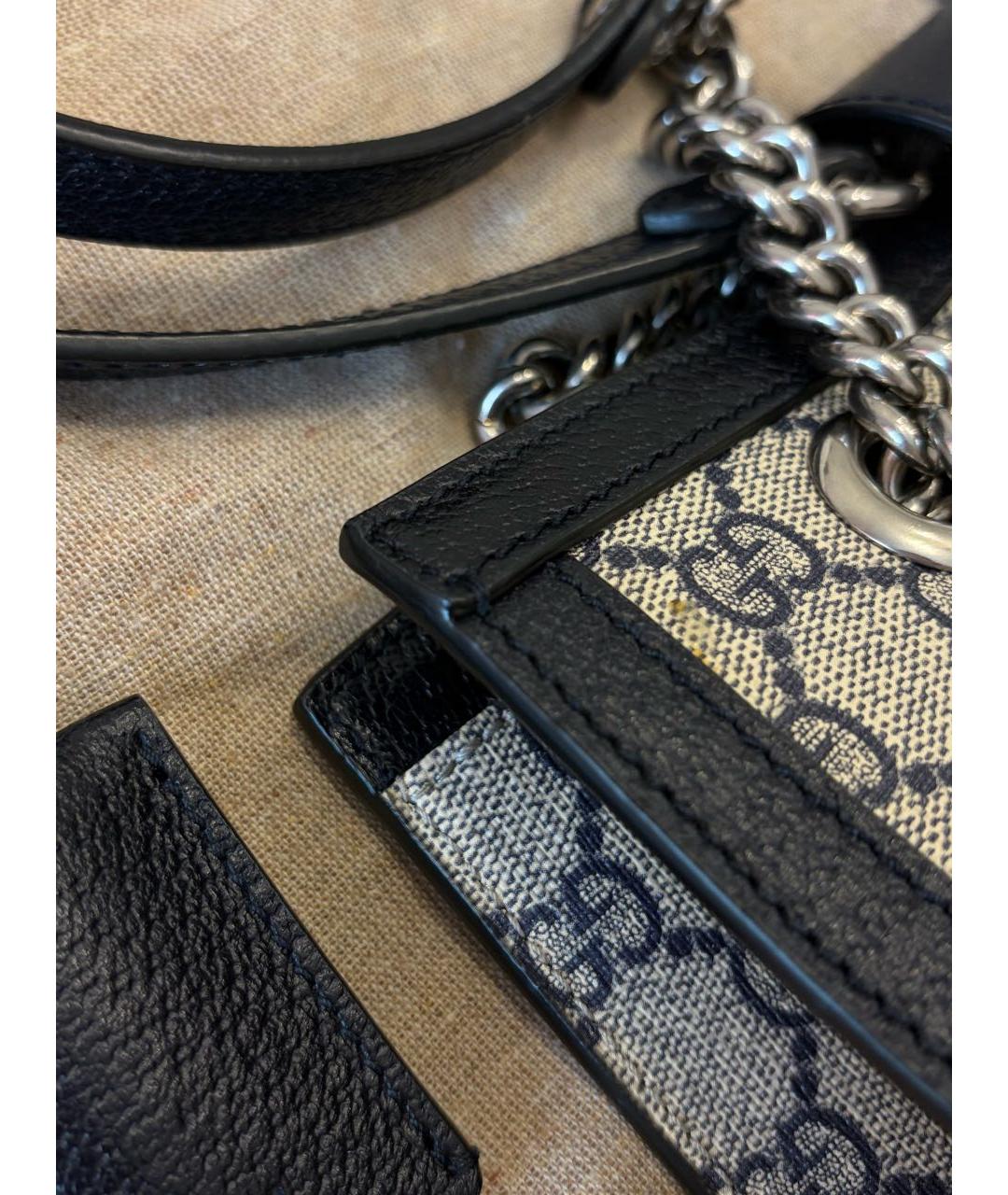 GUCCI Бежевая канва сумка с короткими ручками, фото 6