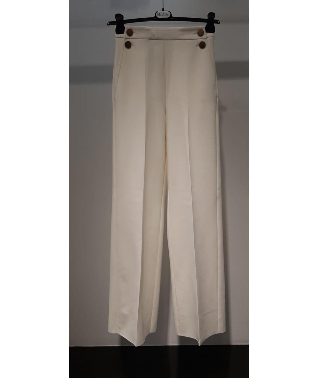 MAX MARA Бежевые прямые брюки, фото 3