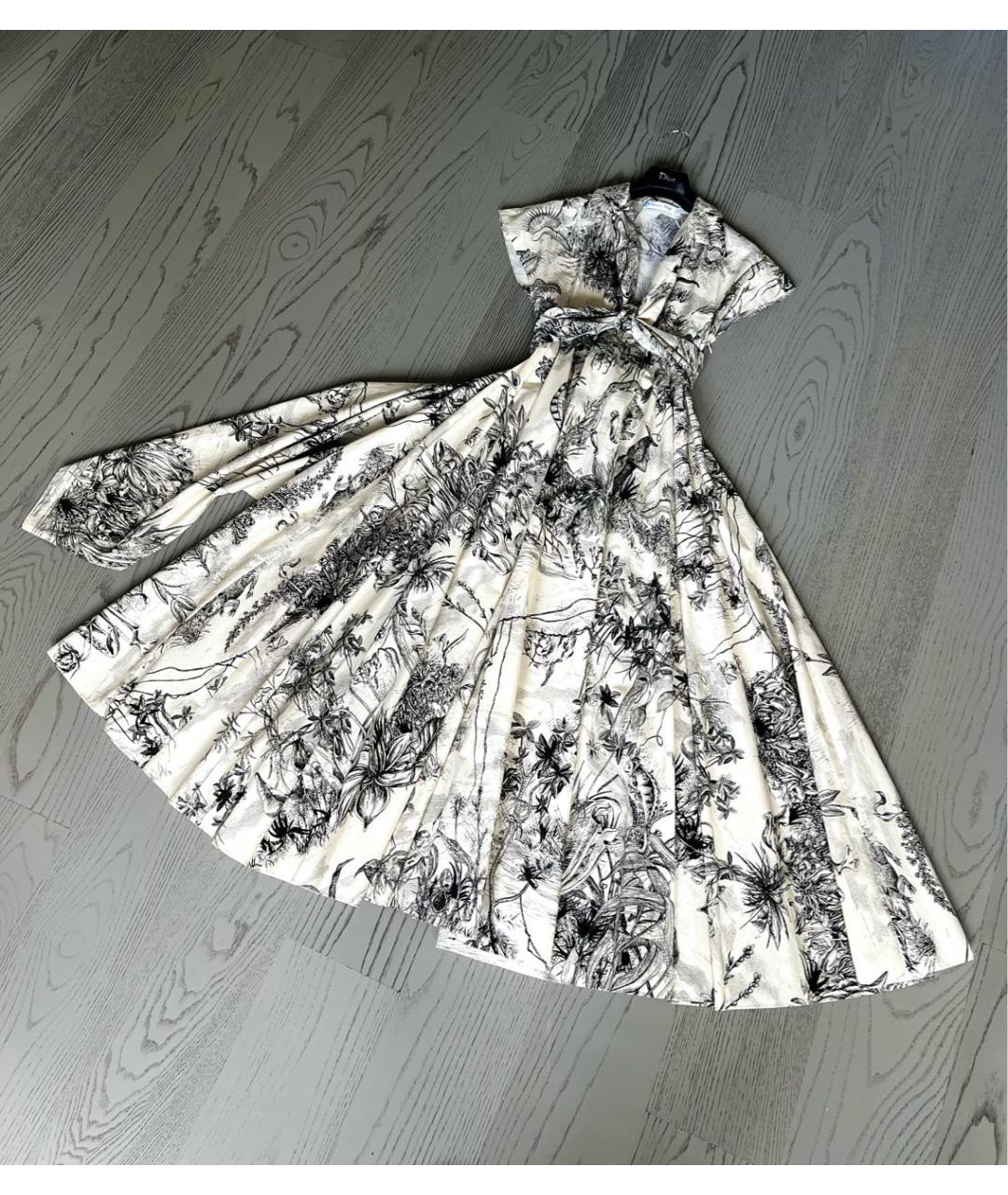 CHRISTIAN DIOR Мульти хлопковое повседневное платье, фото 7