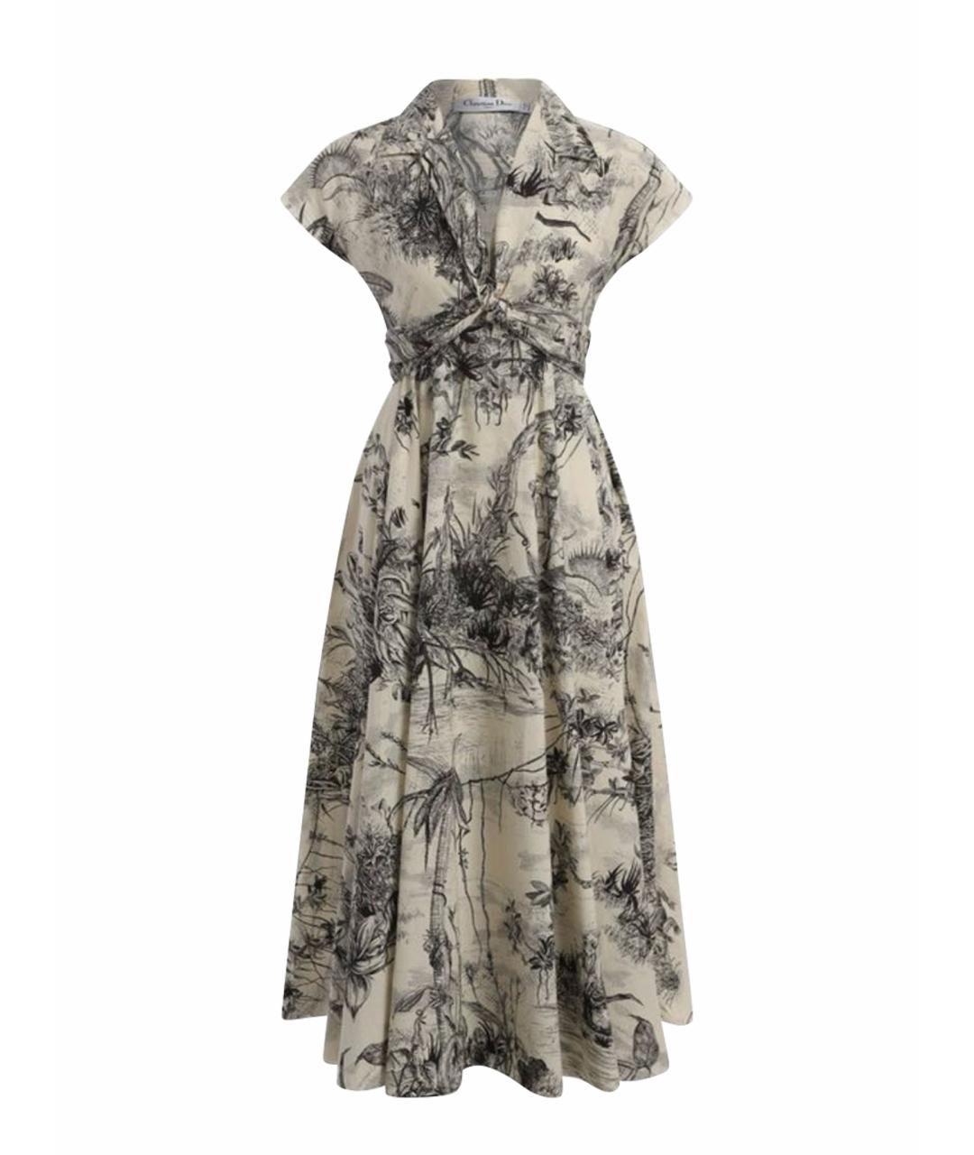 CHRISTIAN DIOR Мульти хлопковое повседневное платье, фото 1