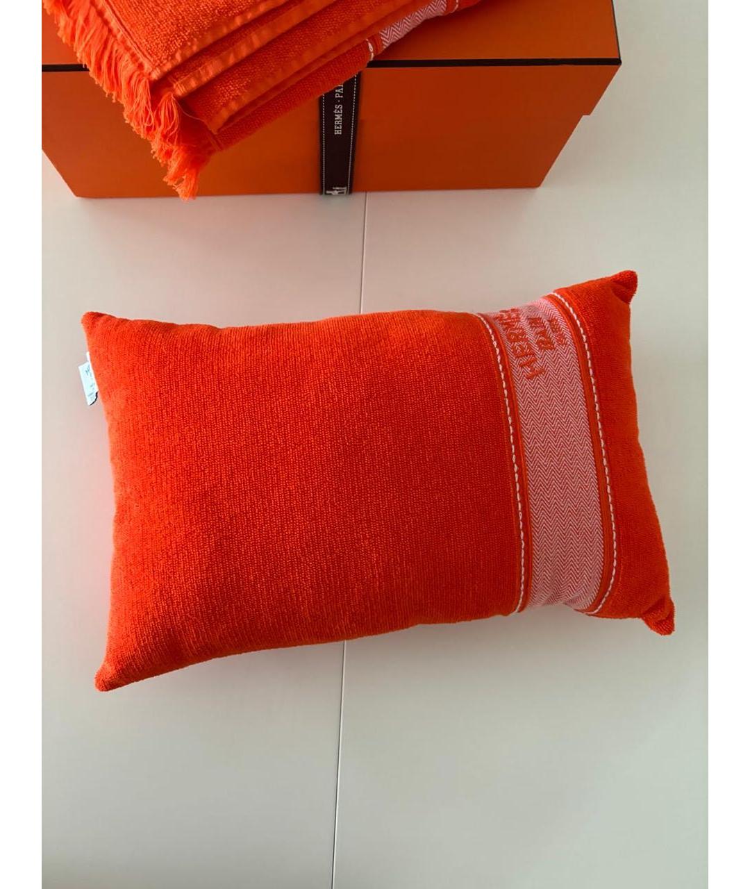 HERMES Оранжевое хлопковое полотенце, фото 8