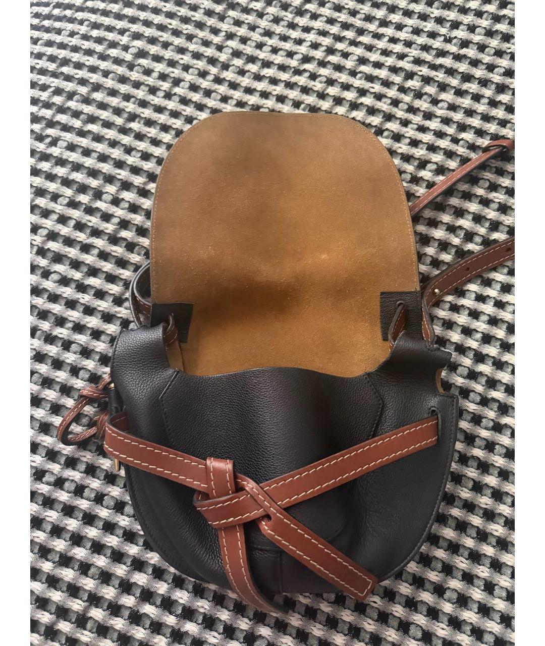 LOEWE Черная кожаная сумка через плечо, фото 4