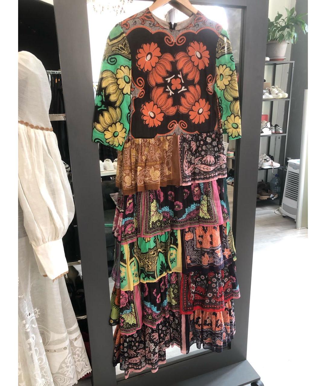 VALENTINO Мульти хлопковое повседневное платье, фото 8
