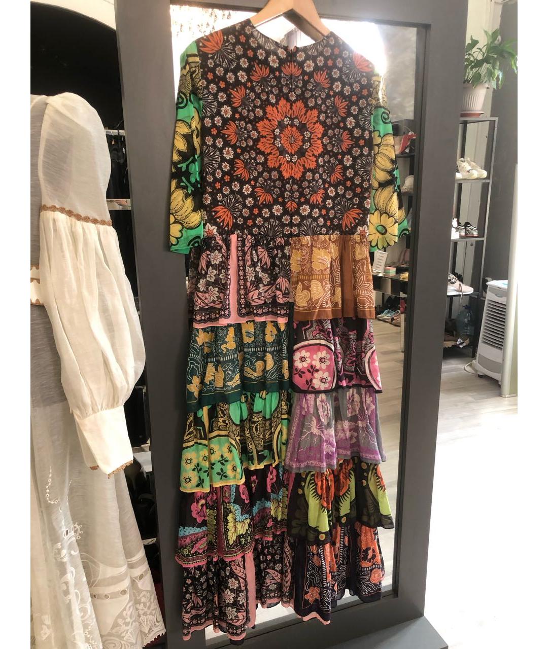 VALENTINO Мульти хлопковое повседневное платье, фото 2