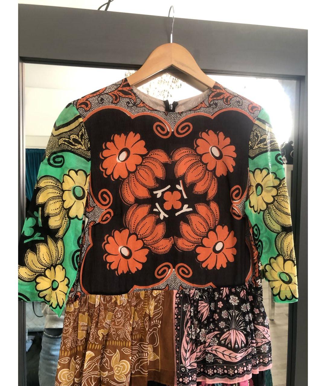 VALENTINO Мульти хлопковое повседневное платье, фото 4