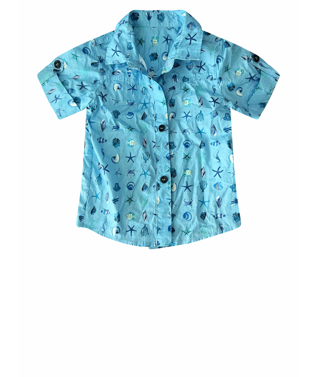 VERSACE Голубая хлопковая детская рубашка, фото 1