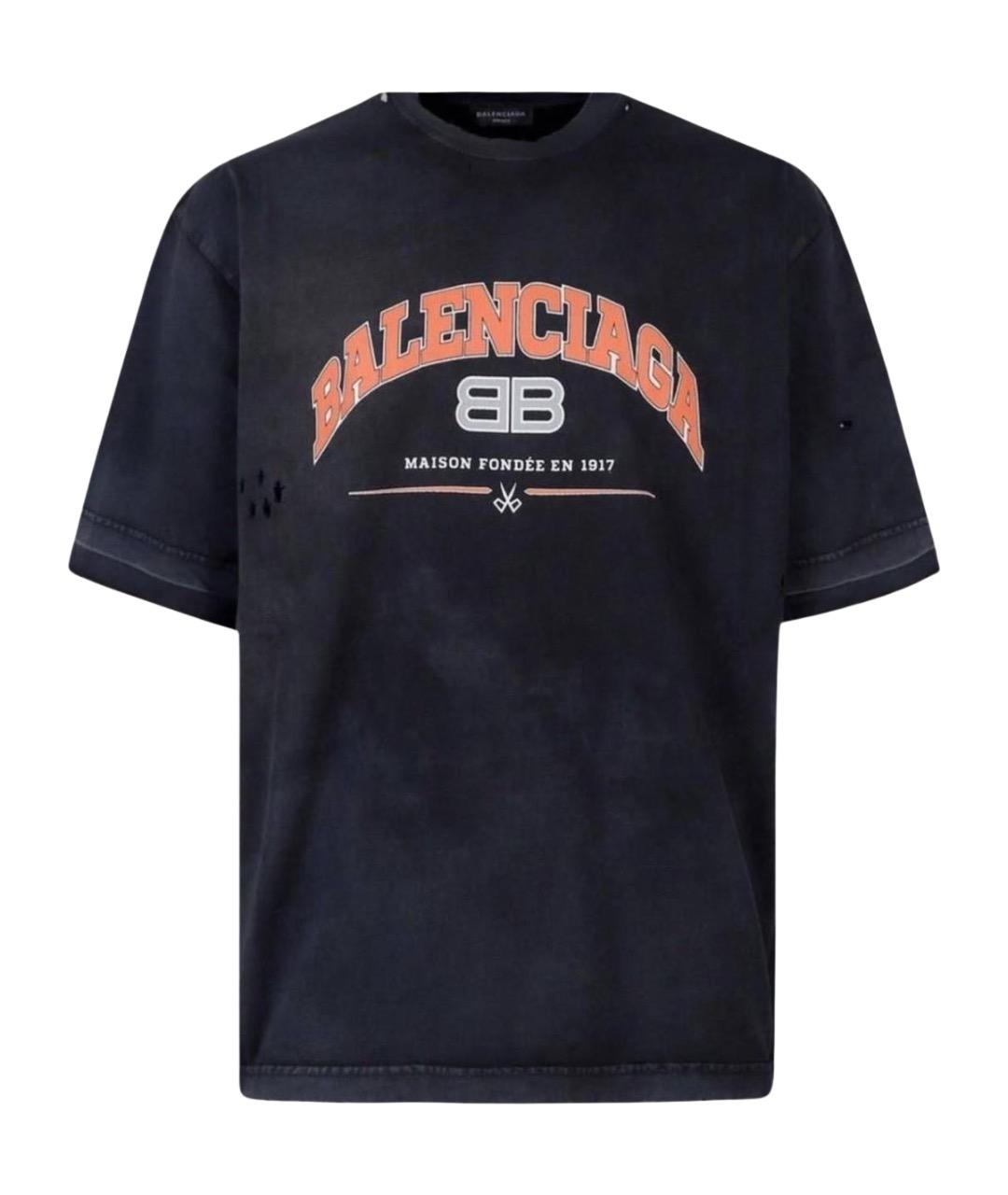 BALENCIAGA Черная футболка, фото 5