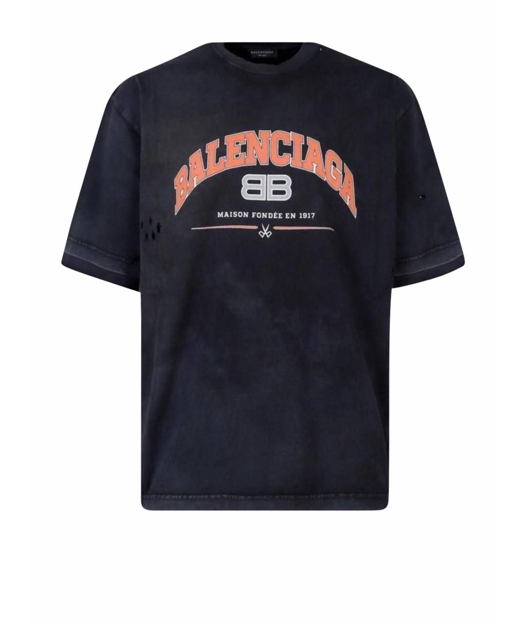 BALENCIAGA Черная футболка, фото 1