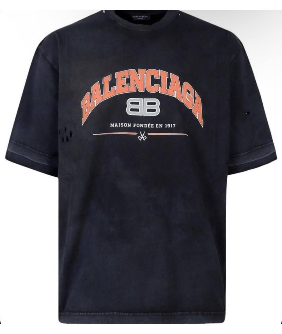 BALENCIAGA Черная футболка, фото 4