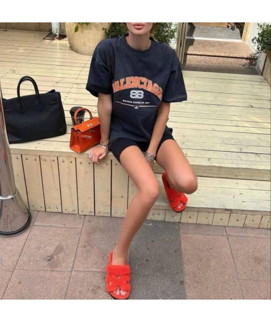 BALENCIAGA Черная футболка, фото 3