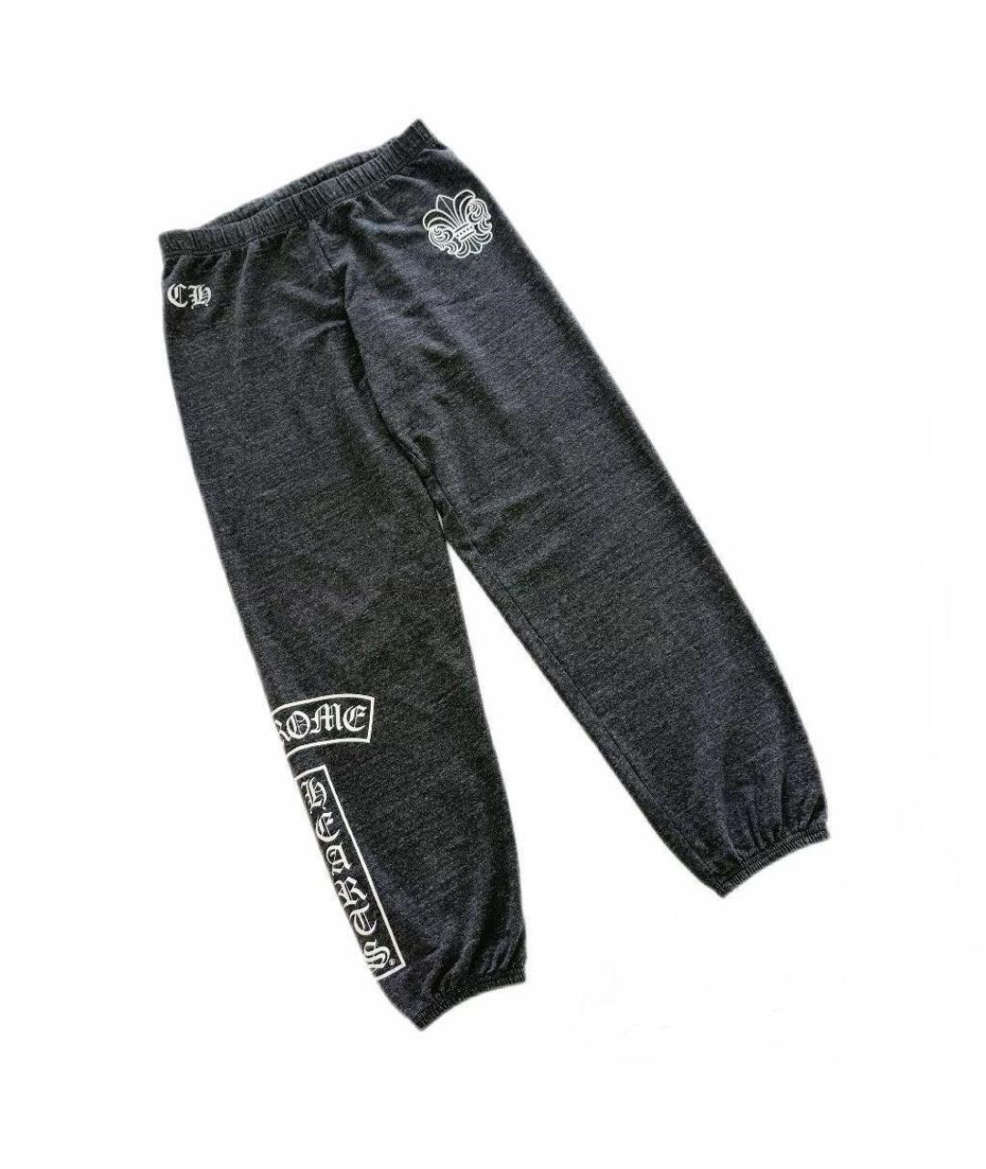 CHROME HEARTS Черные хлопковые повседневные брюки, фото 6