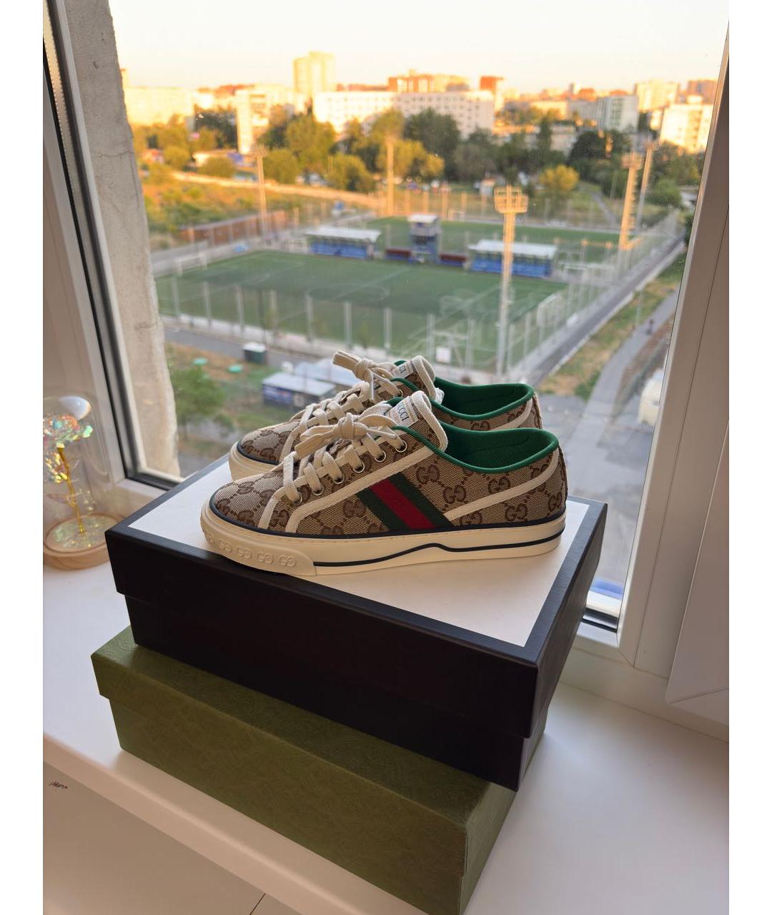 GUCCI Коричневые кеды, фото 7