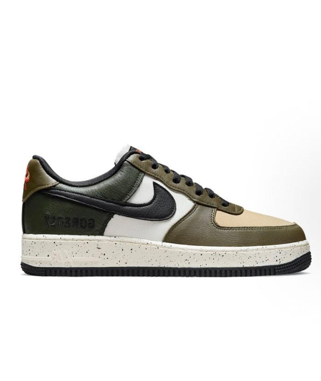 NIKE Хаки кожаные низкие кроссовки / кеды, фото 8