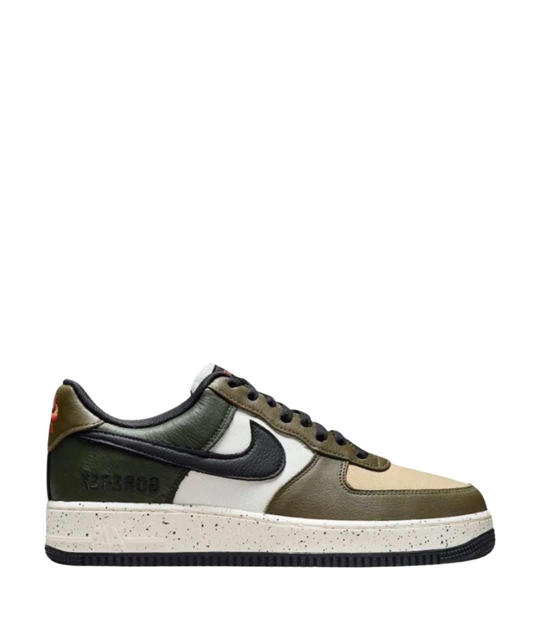 NIKE Хаки кожаные низкие кроссовки / кеды, фото 1