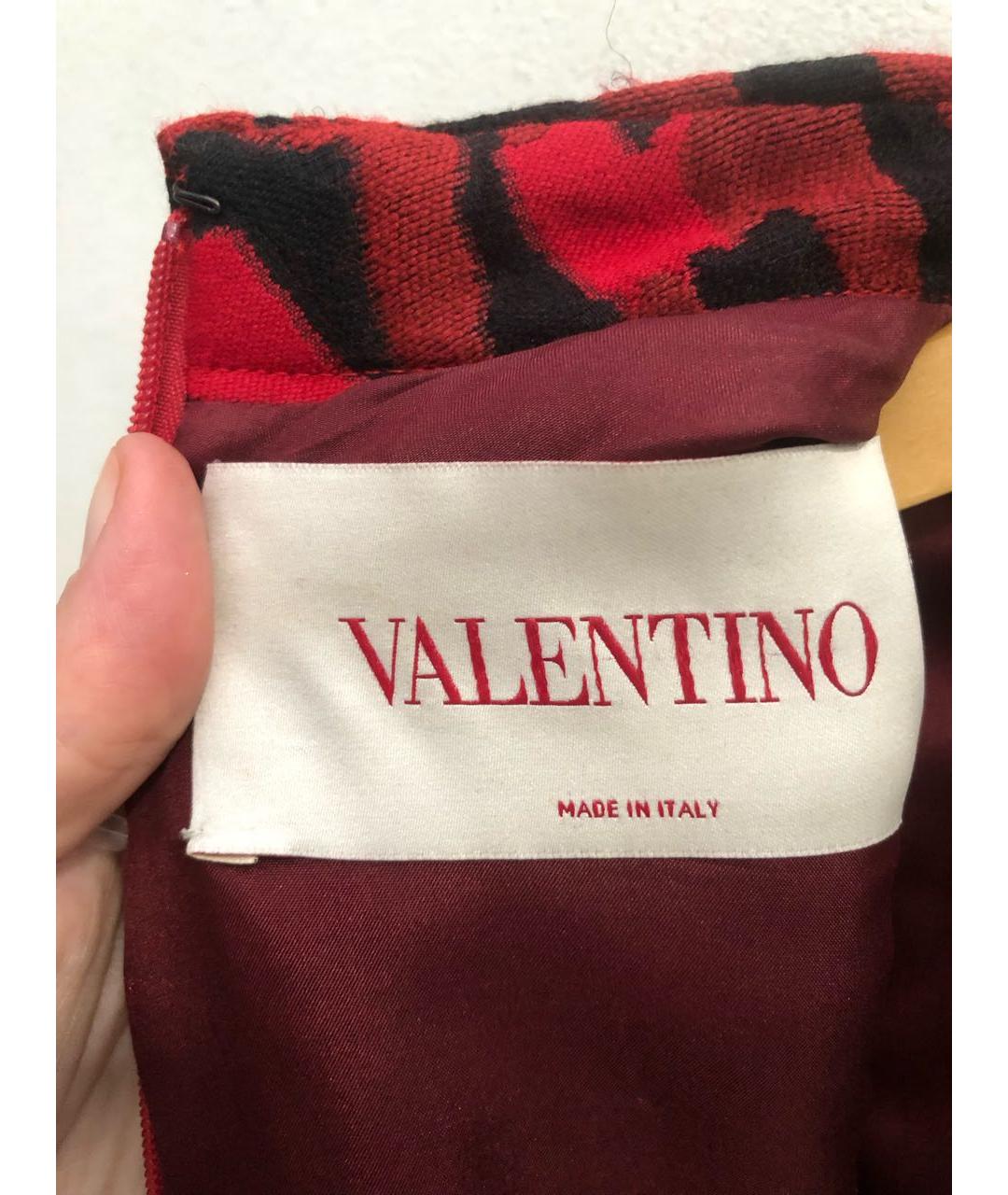 VALENTINO Красное хлопковое коктейльное платье, фото 3