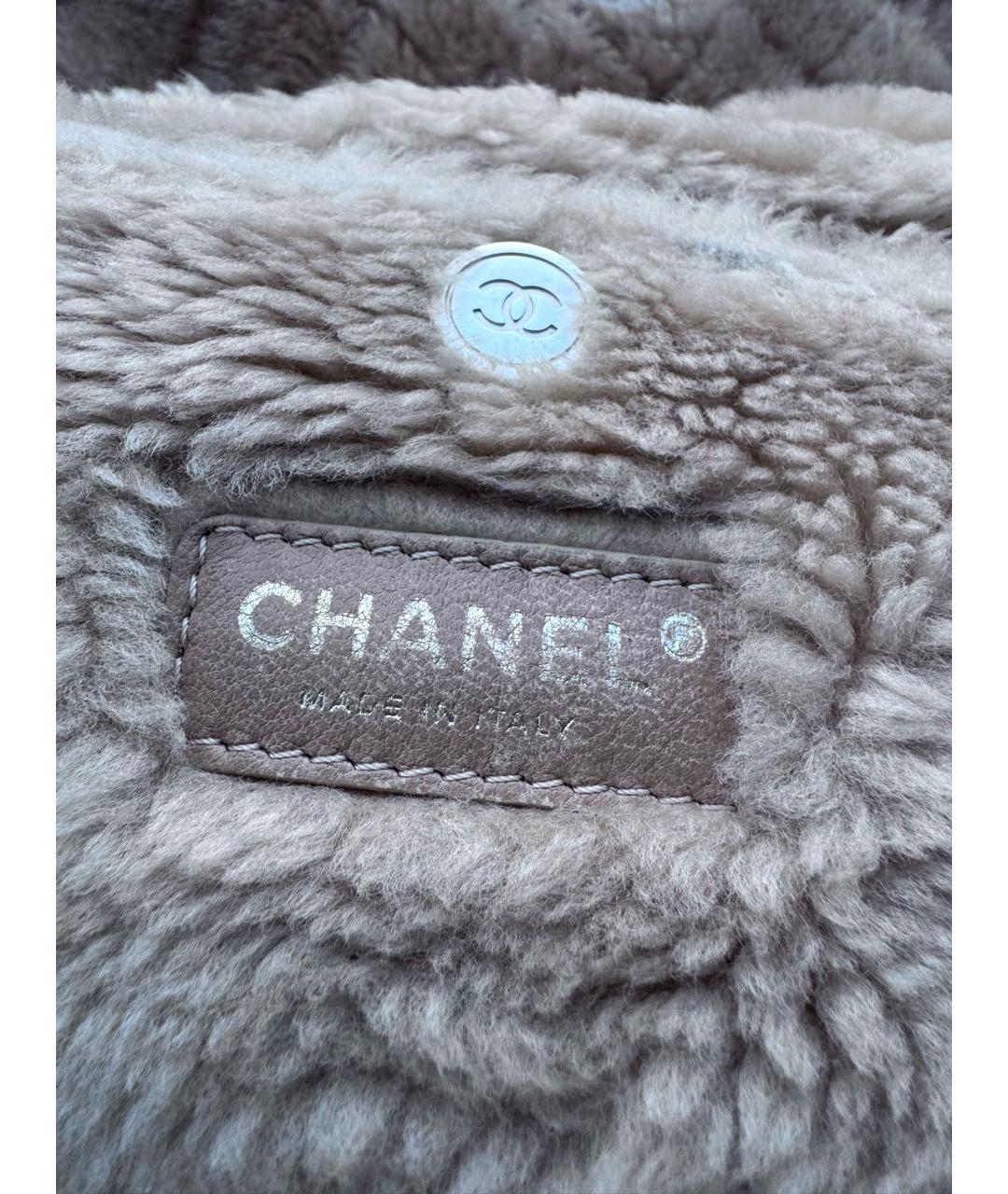 CHANEL Коричневая замшевая сумка через плечо, фото 4