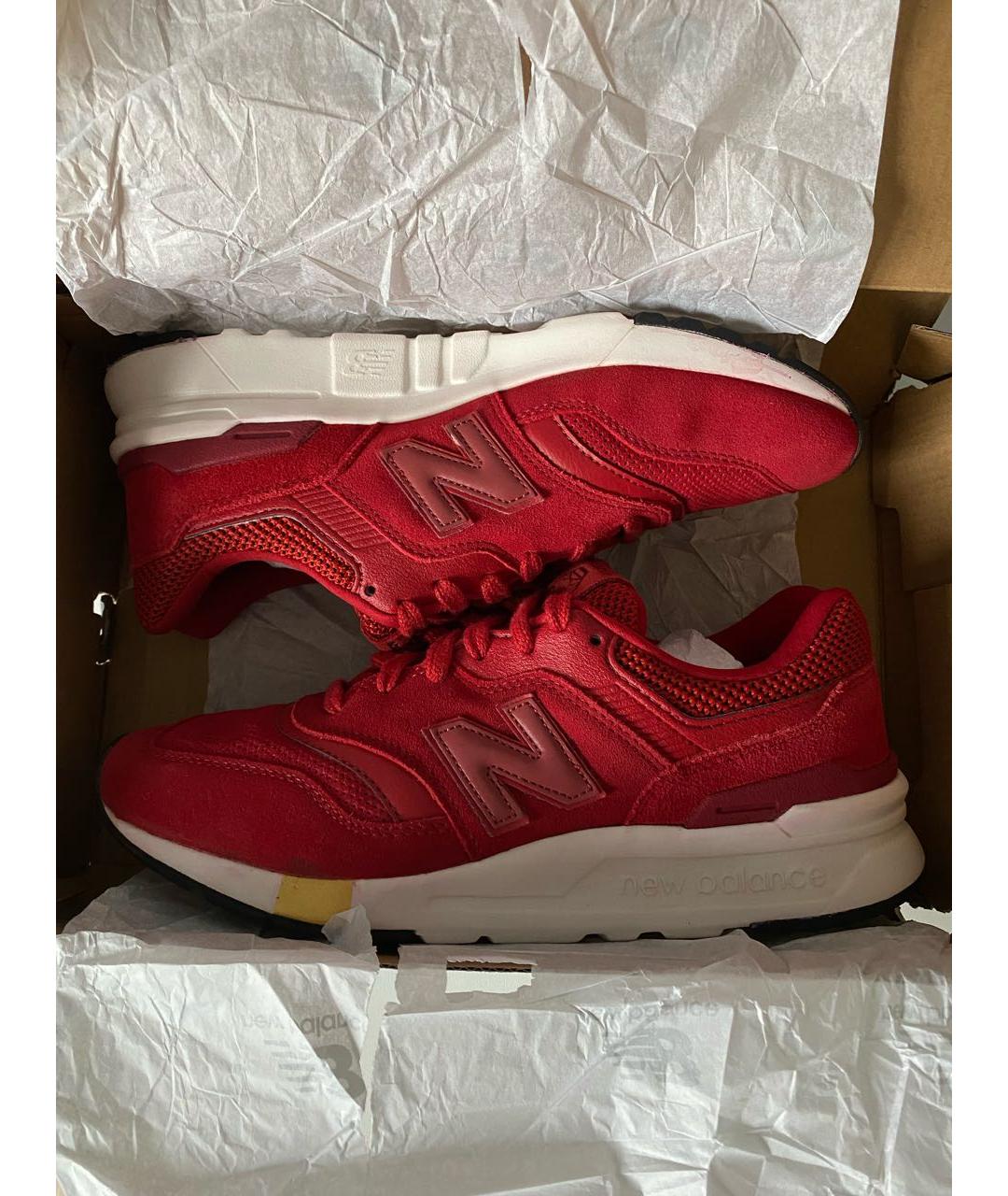 NEW BALANCE Бордовые замшевые низкие кроссовки / кеды, фото 2