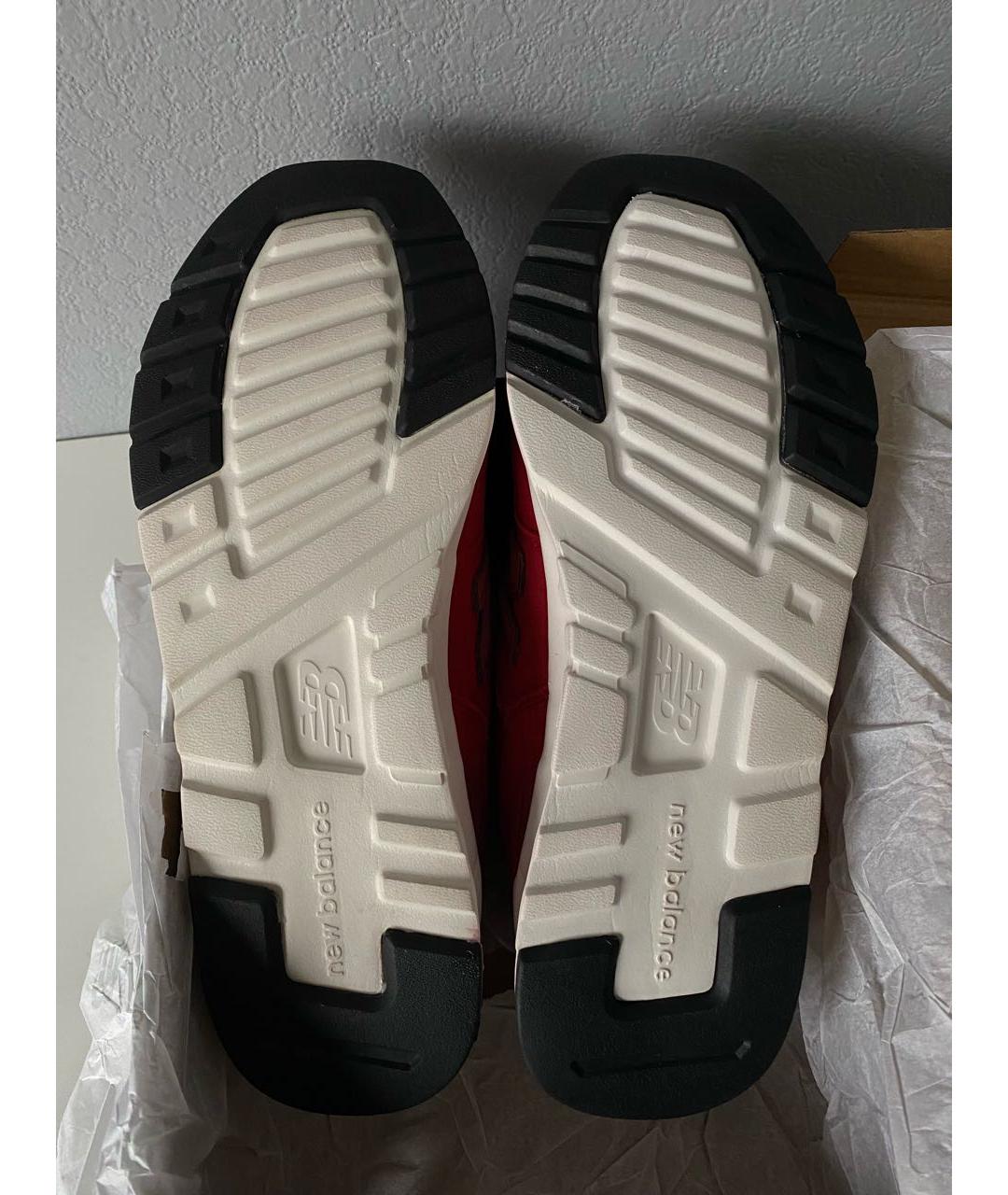 NEW BALANCE Бордовые замшевые низкие кроссовки / кеды, фото 8