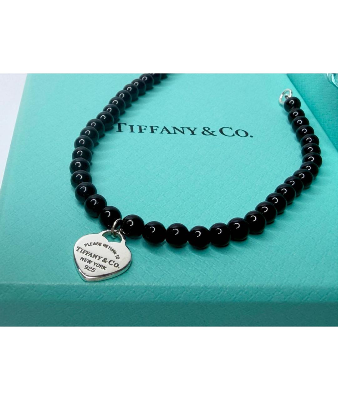 TIFFANY&CO Черный серебряный браслет, фото 4