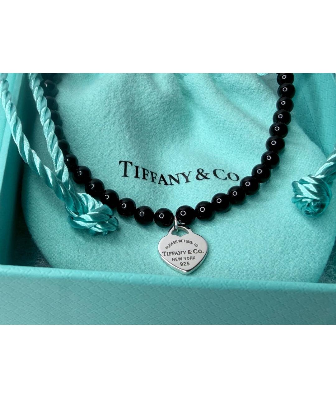 TIFFANY&CO Черный серебряный браслет, фото 5