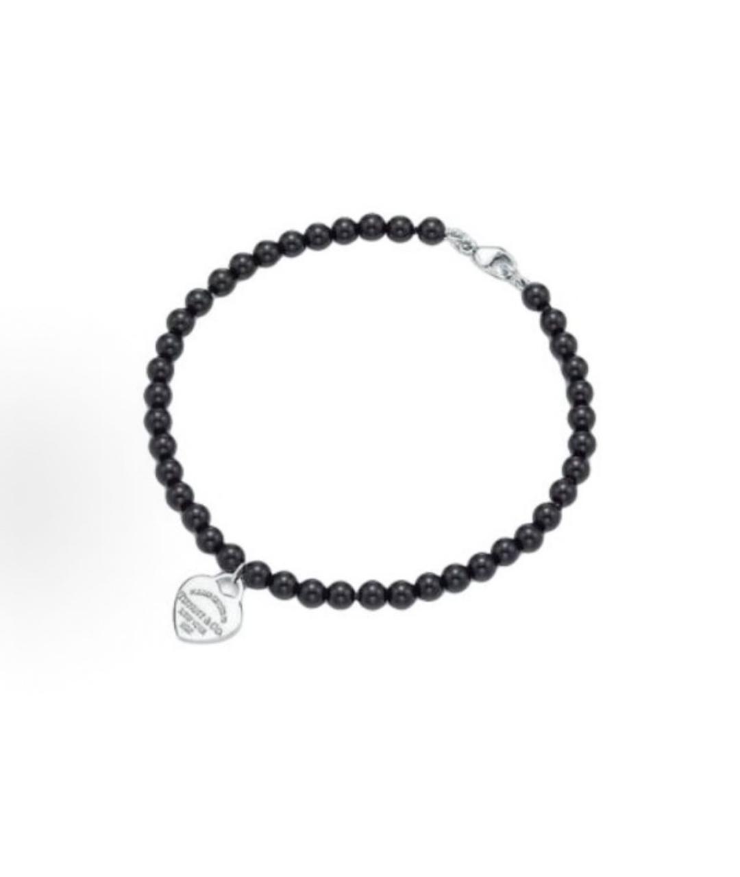 TIFFANY&CO Черный серебряный браслет, фото 8