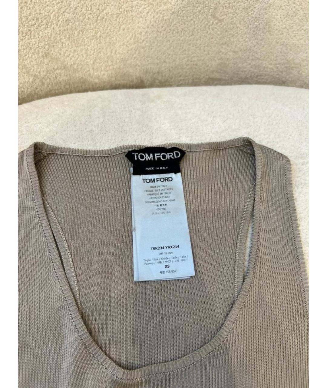 TOM FORD Бежевая майка, фото 5