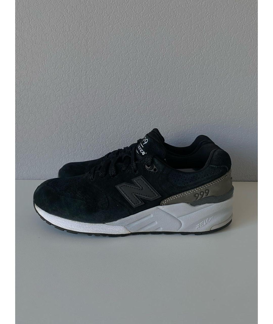 NEW BALANCE Черные замшевые низкие кроссовки / кеды, фото 3