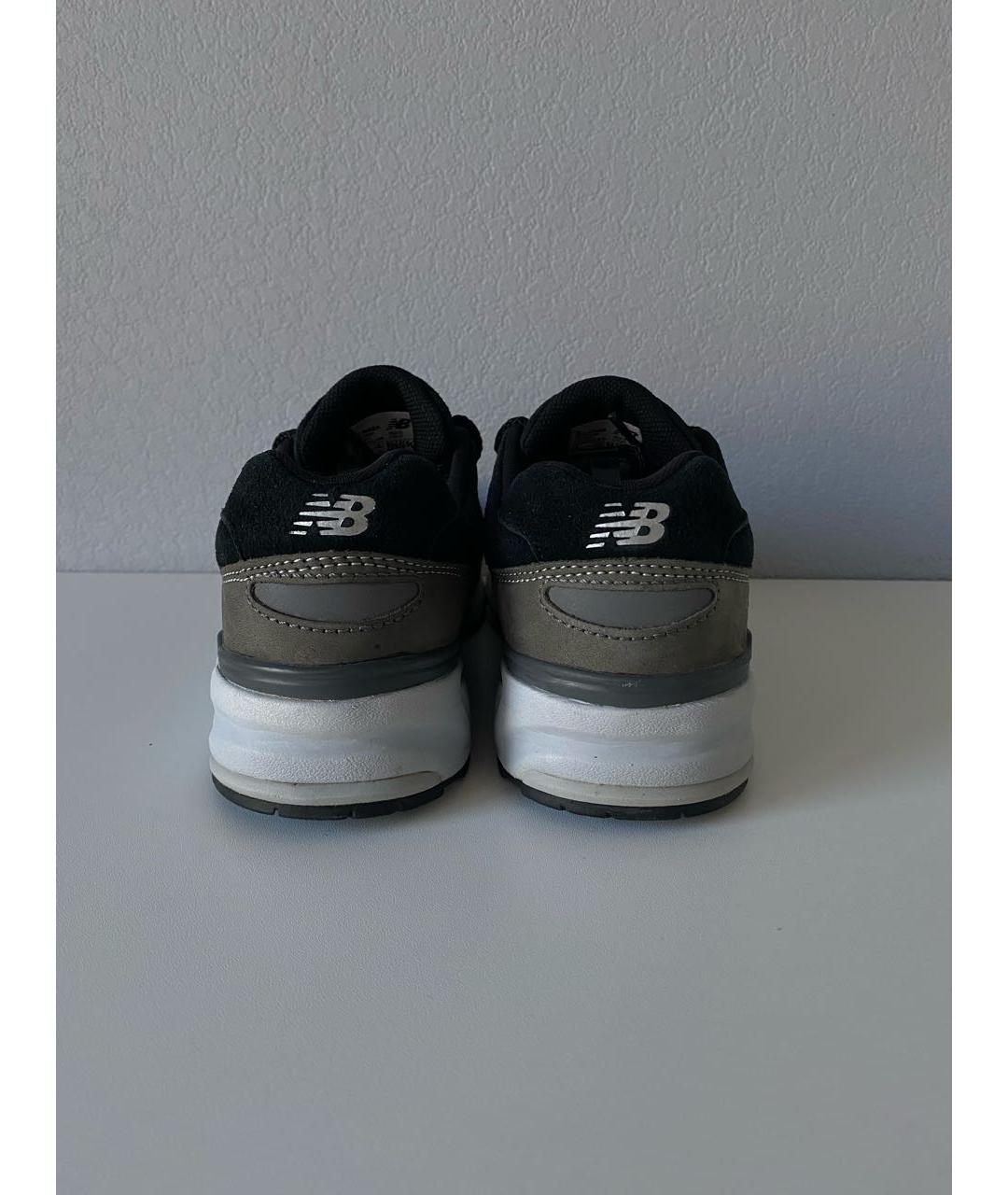 NEW BALANCE Черные замшевые низкие кроссовки / кеды, фото 5
