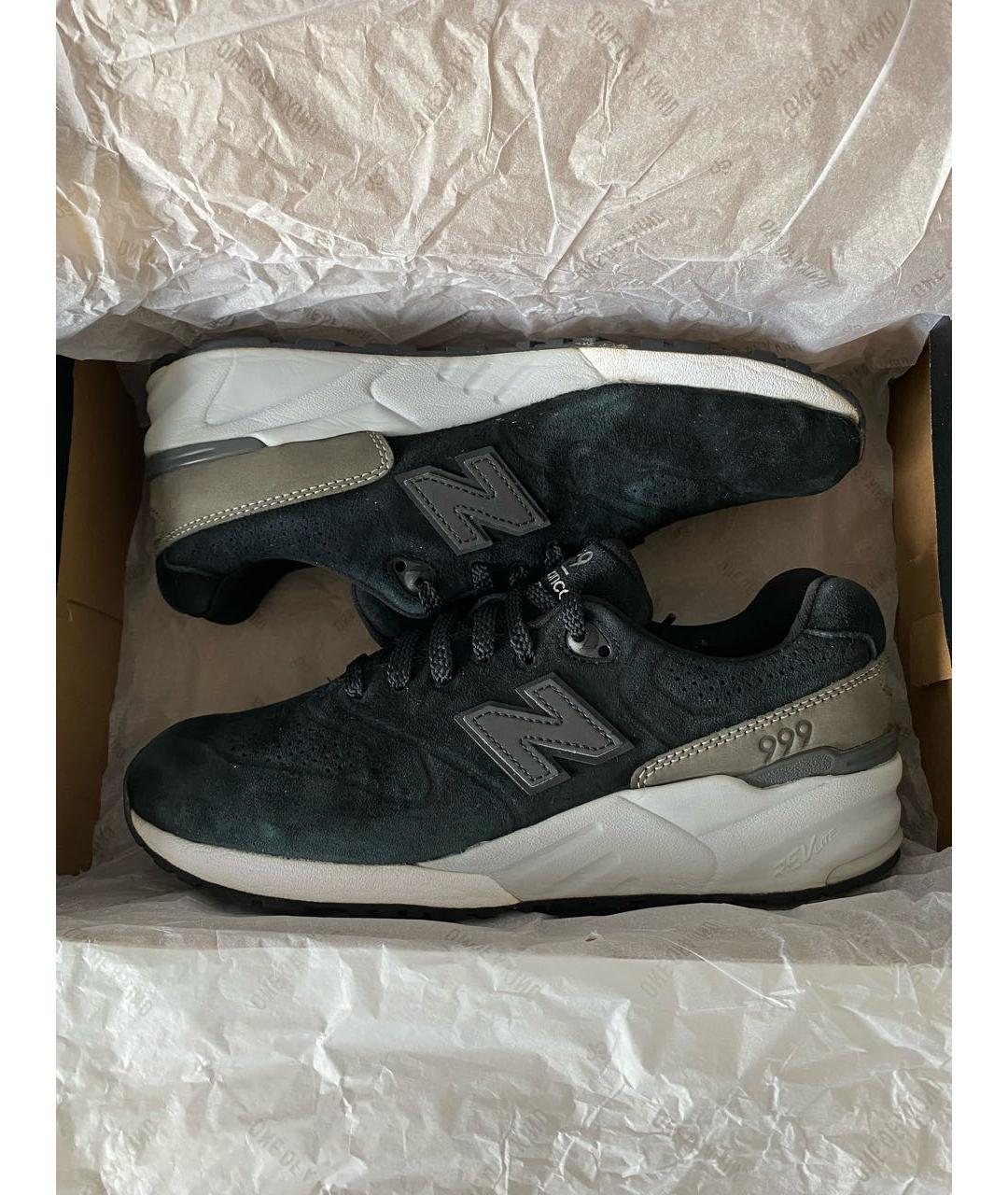NEW BALANCE Черные замшевые низкие кроссовки / кеды, фото 2