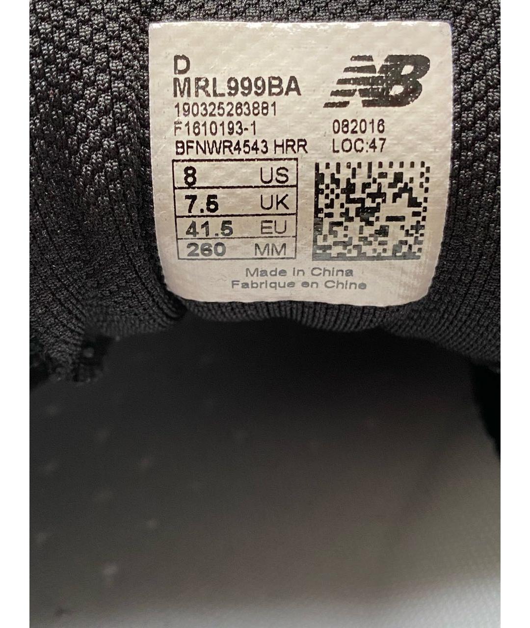 NEW BALANCE Черные замшевые низкие кроссовки / кеды, фото 8