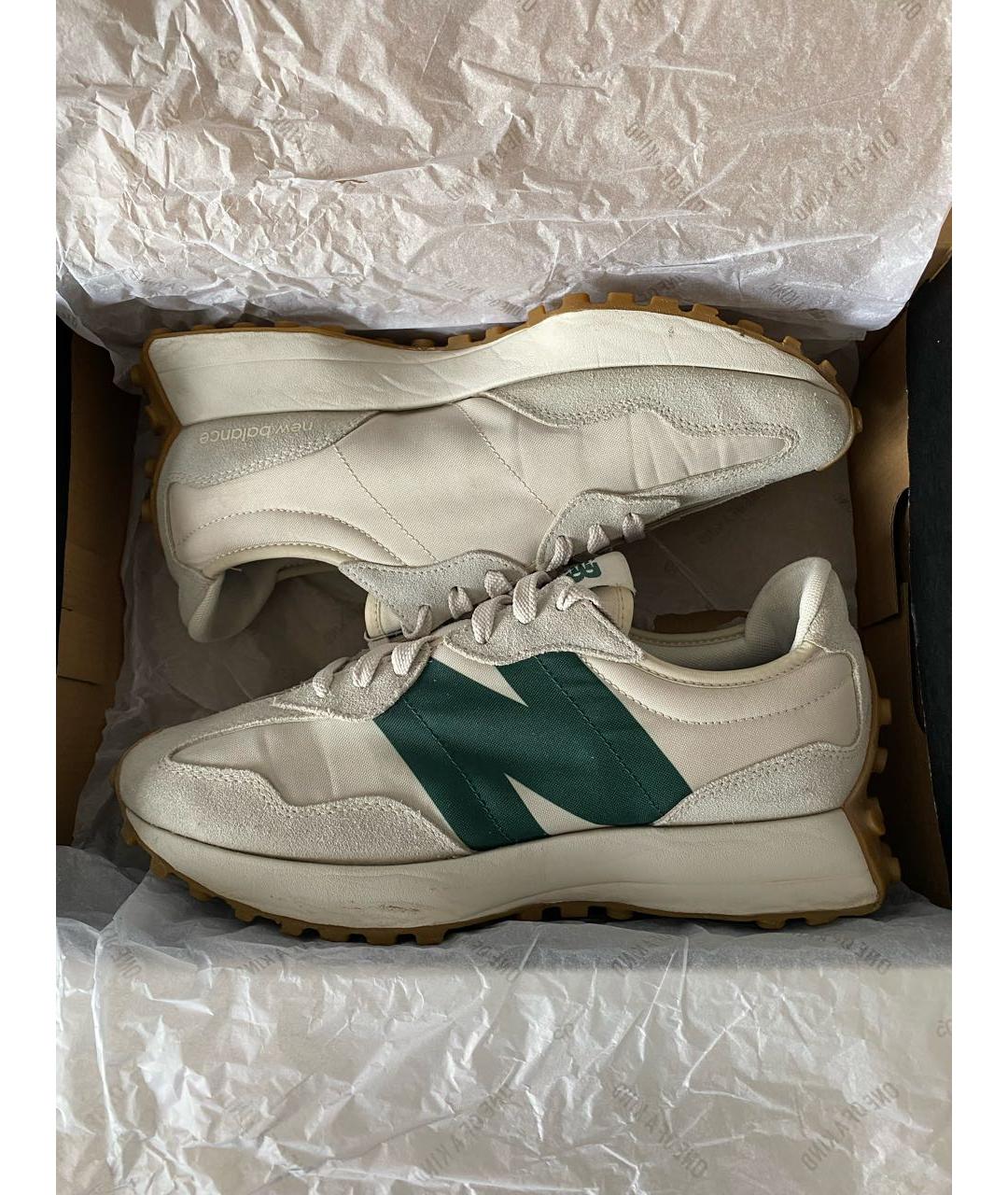 NEW BALANCE Бежевые текстильные низкие кроссовки / кеды, фото 2