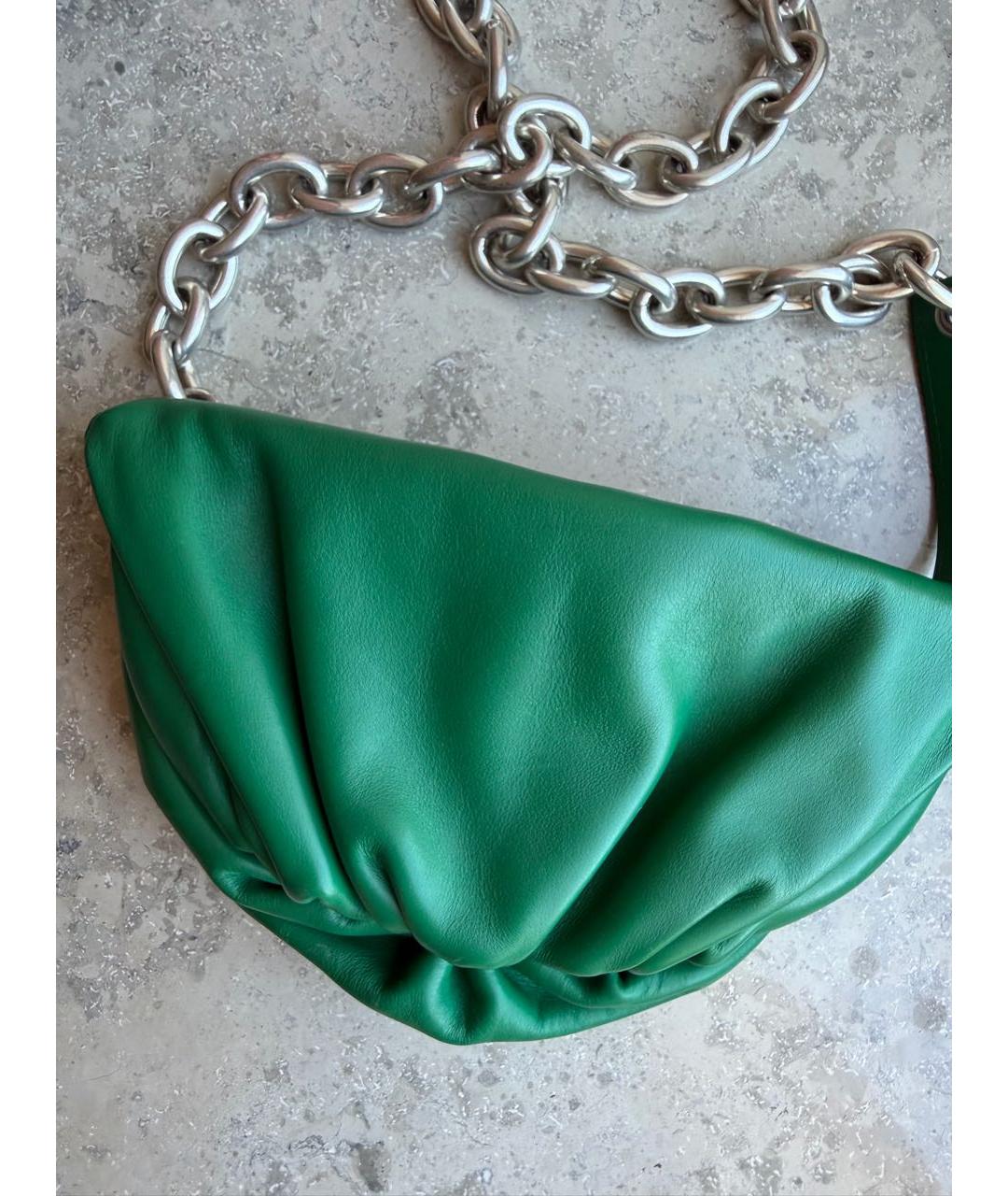 BOTTEGA VENETA Зеленая кожаная сумка через плечо, фото 2
