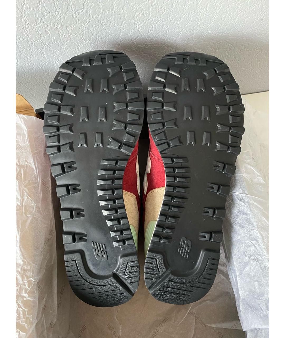 NEW BALANCE Бордовые замшевые низкие кроссовки / кеды, фото 7