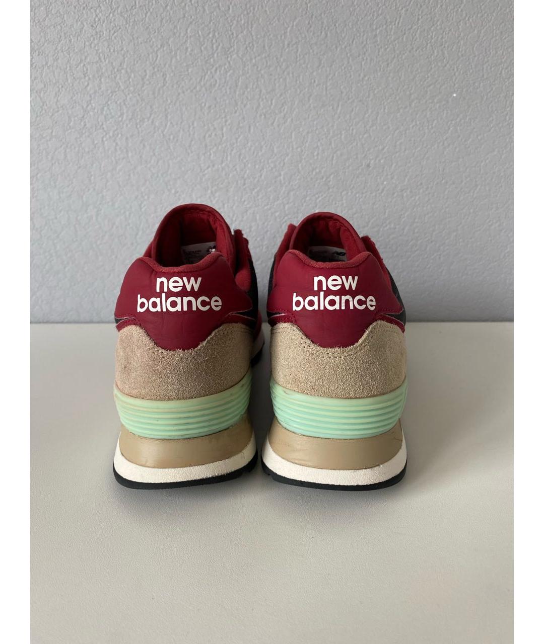 NEW BALANCE Бордовые замшевые низкие кроссовки / кеды, фото 5