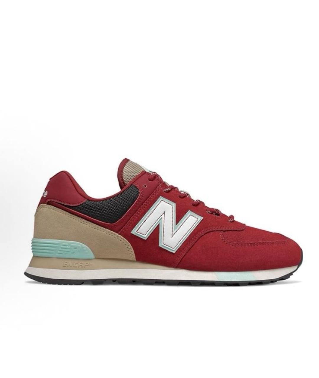 NEW BALANCE Бордовые замшевые низкие кроссовки / кеды, фото 8