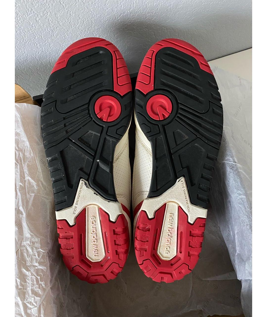 NEW BALANCE Белые кожаные низкие кроссовки / кеды, фото 7