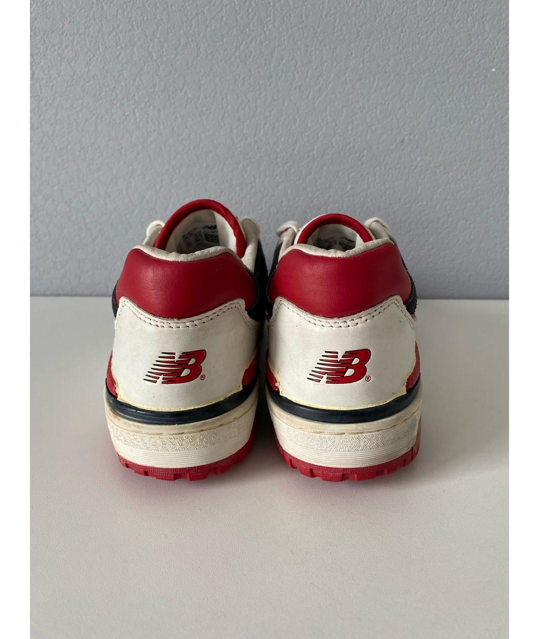 NEW BALANCE Белые кожаные низкие кроссовки / кеды, фото 5