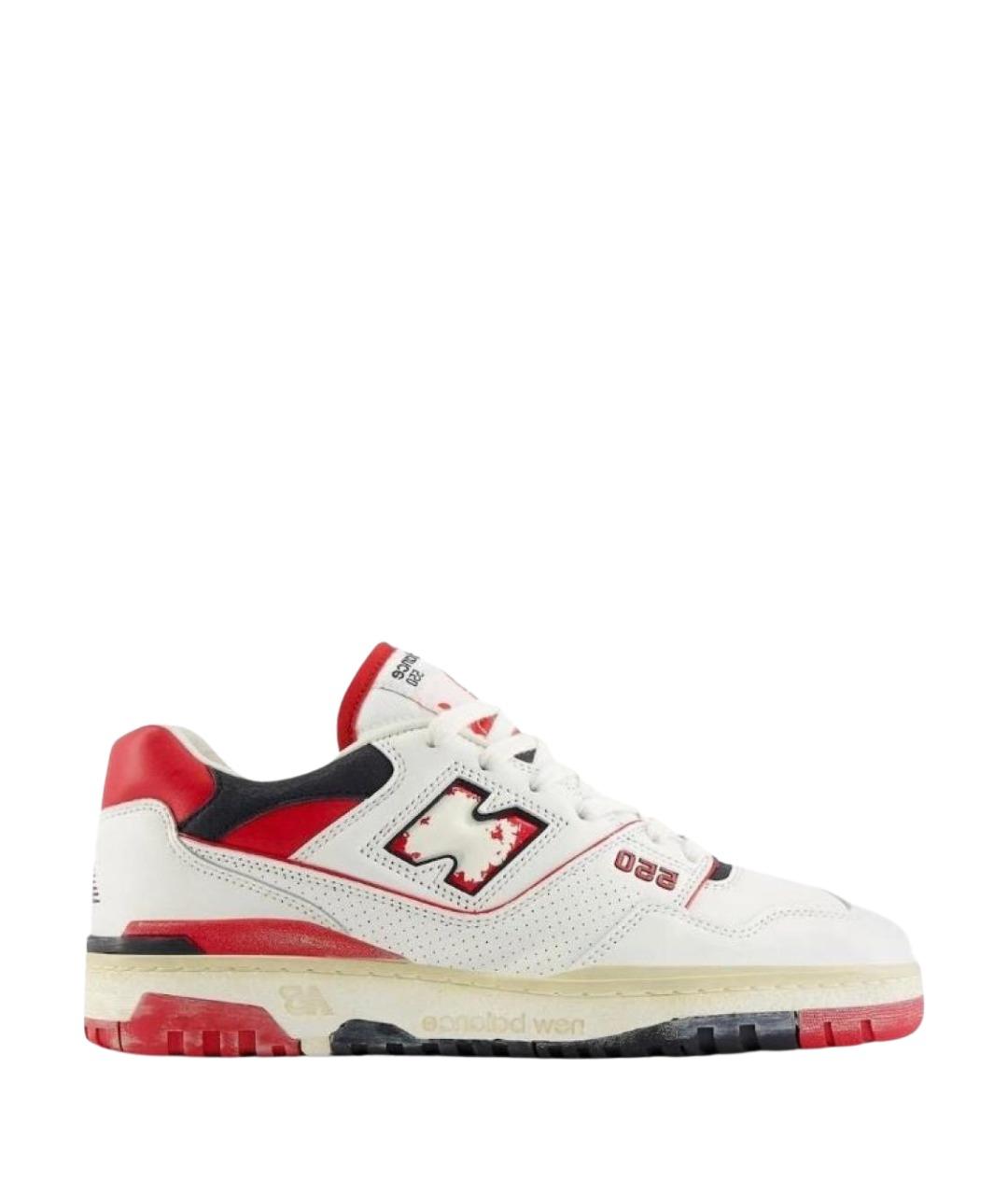 NEW BALANCE Белые кожаные низкие кроссовки / кеды, фото 1