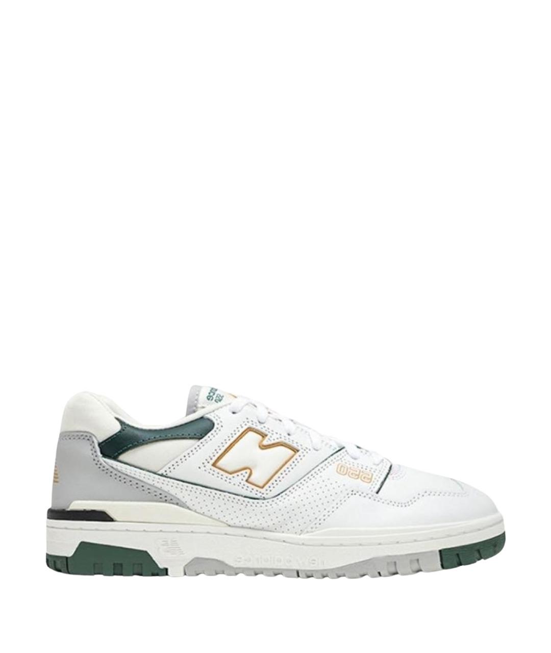 NEW BALANCE Белые кожаные низкие кроссовки / кеды, фото 1