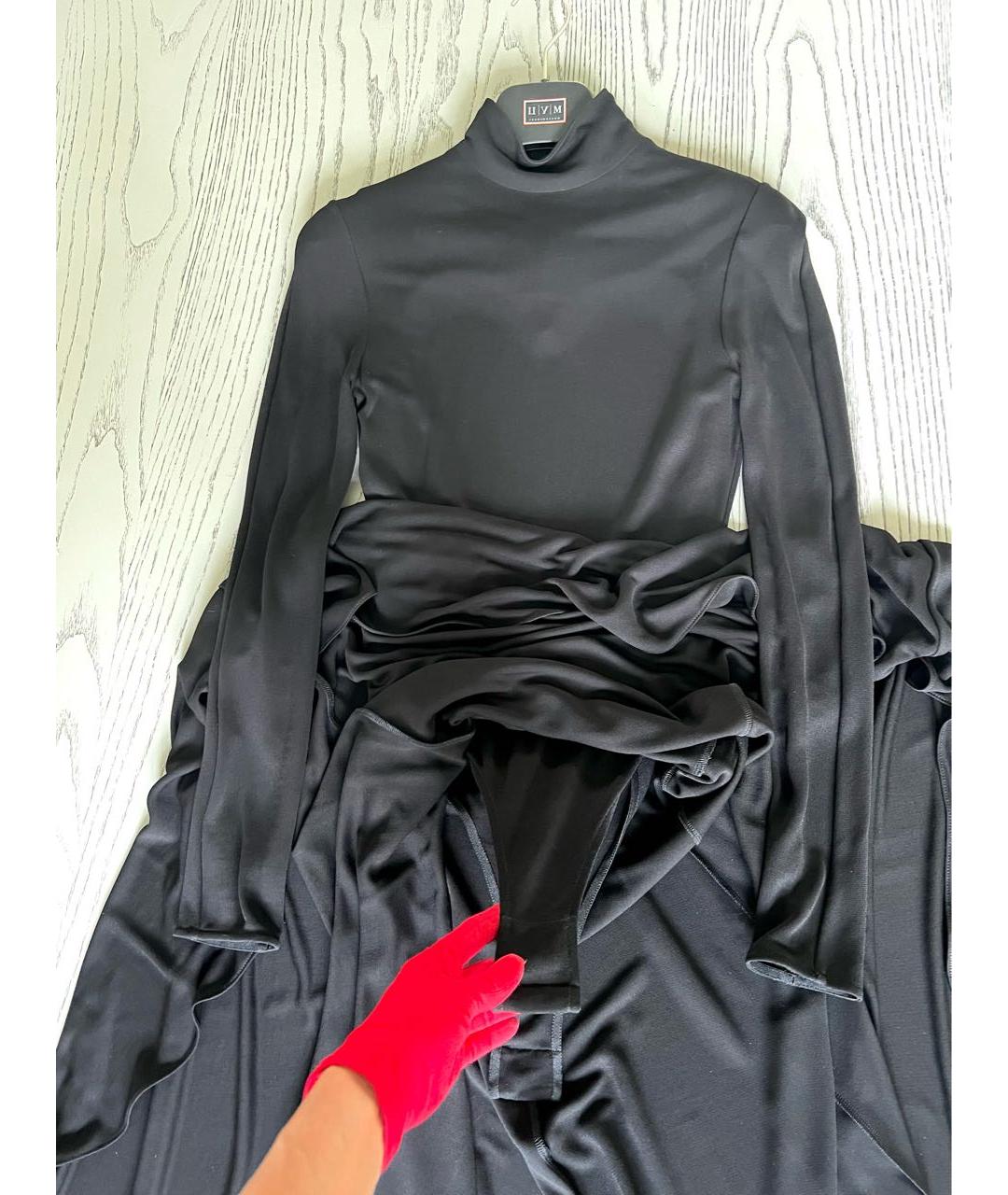 ALAIA Черное вискозное коктейльное платье, фото 7
