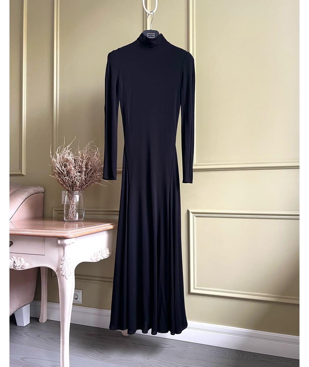 ALAIA Черное вискозное коктейльное платье, фото 2