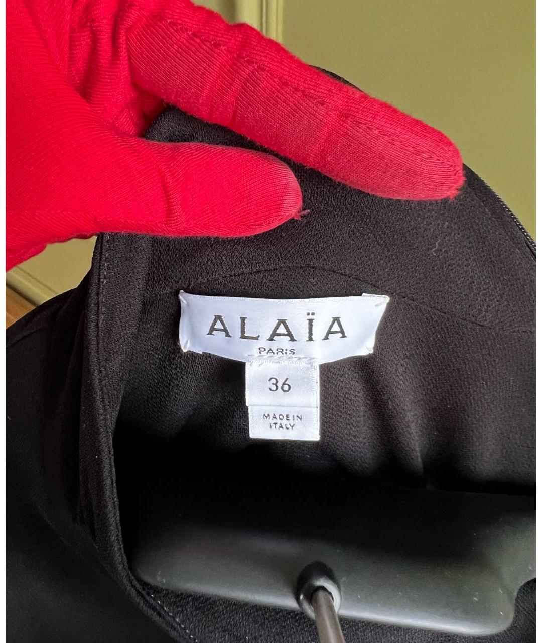 ALAIA Черное вискозное коктейльное платье, фото 8