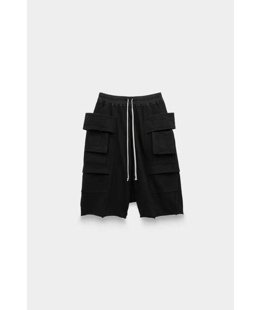 RICK OWENS DRKSHDW Черные хлопковые шорты, фото 6