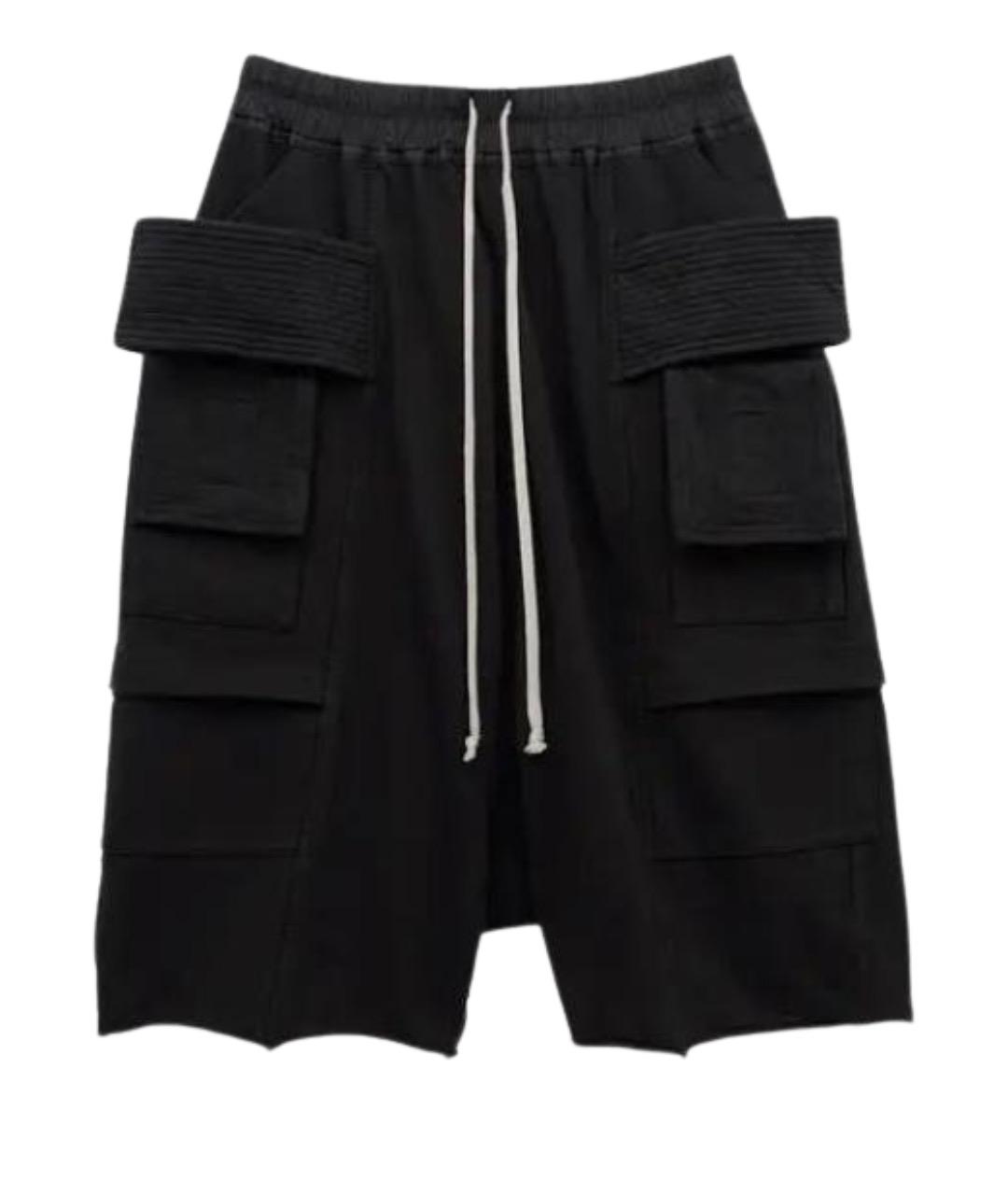 RICK OWENS DRKSHDW Черные хлопковые шорты, фото 1