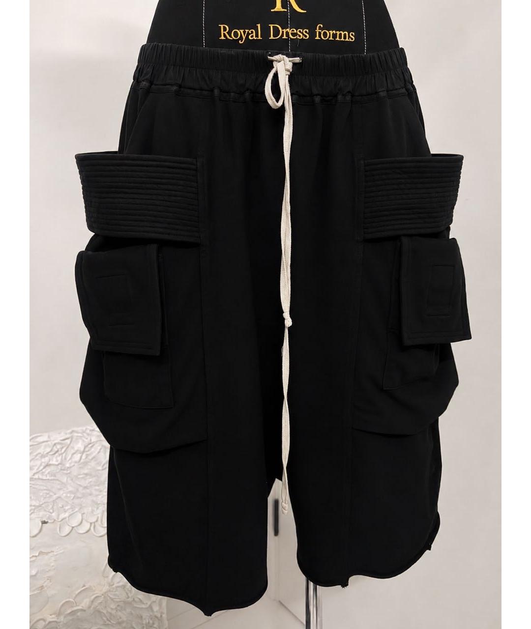 RICK OWENS DRKSHDW Черные хлопковые шорты, фото 2