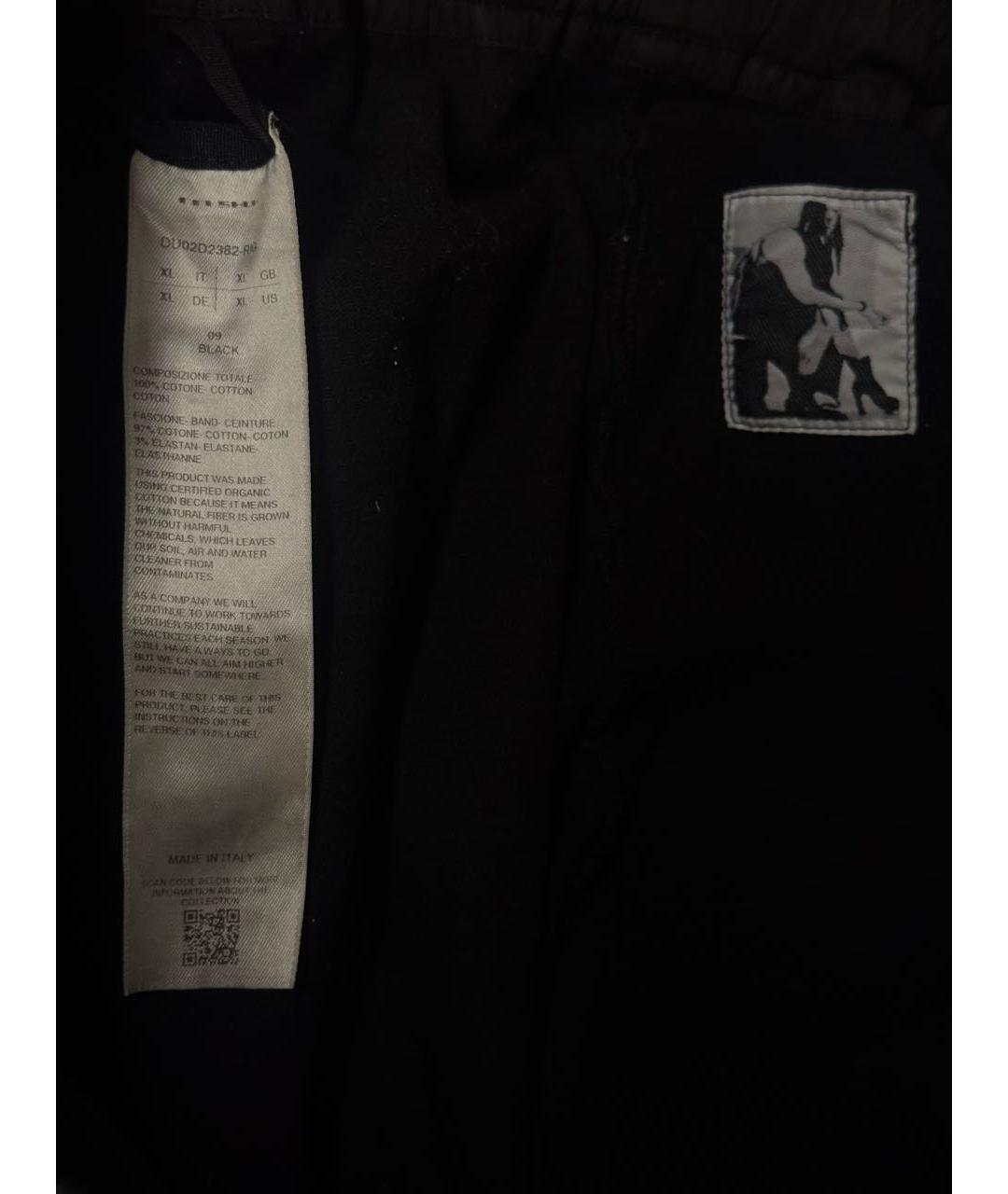 RICK OWENS DRKSHDW Черные хлопковые шорты, фото 3