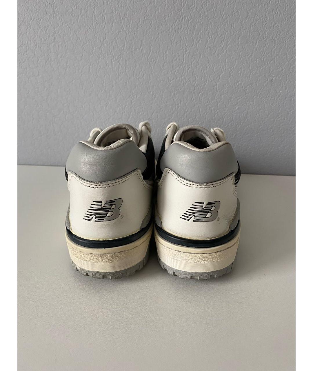 NEW BALANCE Белые кожаные низкие кроссовки / кеды, фото 5