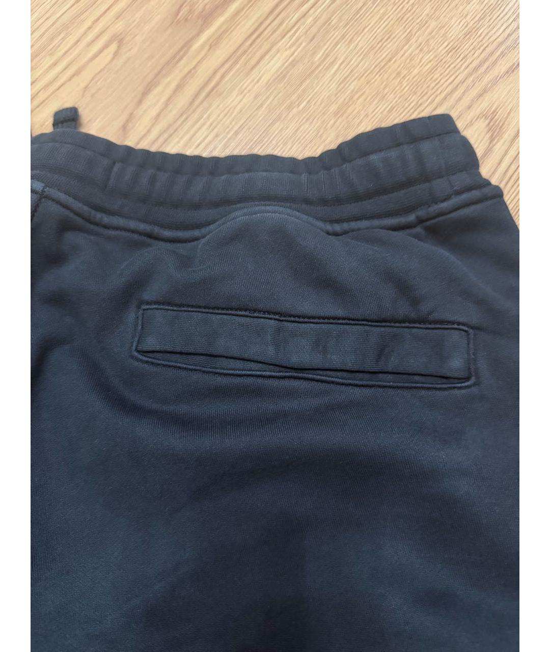 STONE ISLAND Черные хлопковые повседневные брюки, фото 3