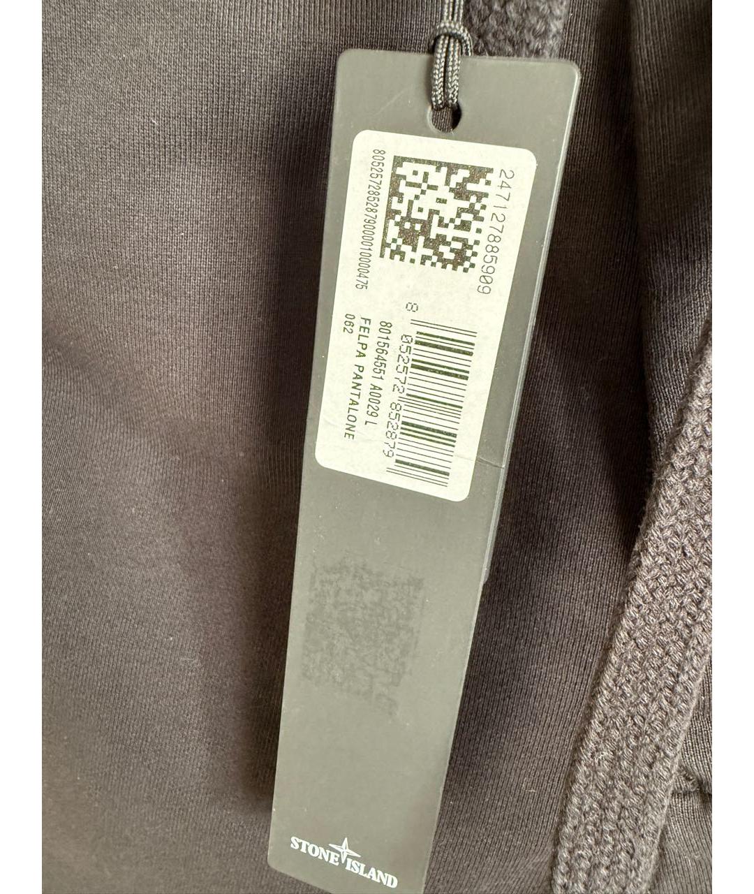 STONE ISLAND Черные хлопковые повседневные брюки, фото 4