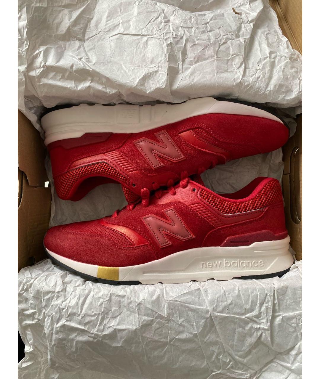 NEW BALANCE Бордовые замшевые низкие кроссовки / кеды, фото 2